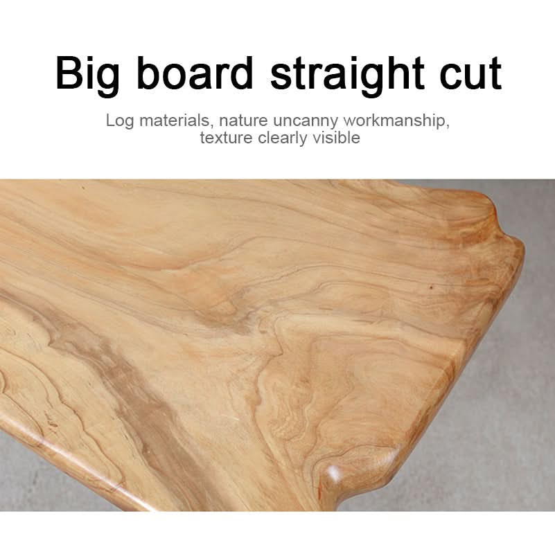 Handmade natural edge solid wood Blak Hom side table, showcasing rich grain and warm wood tones.